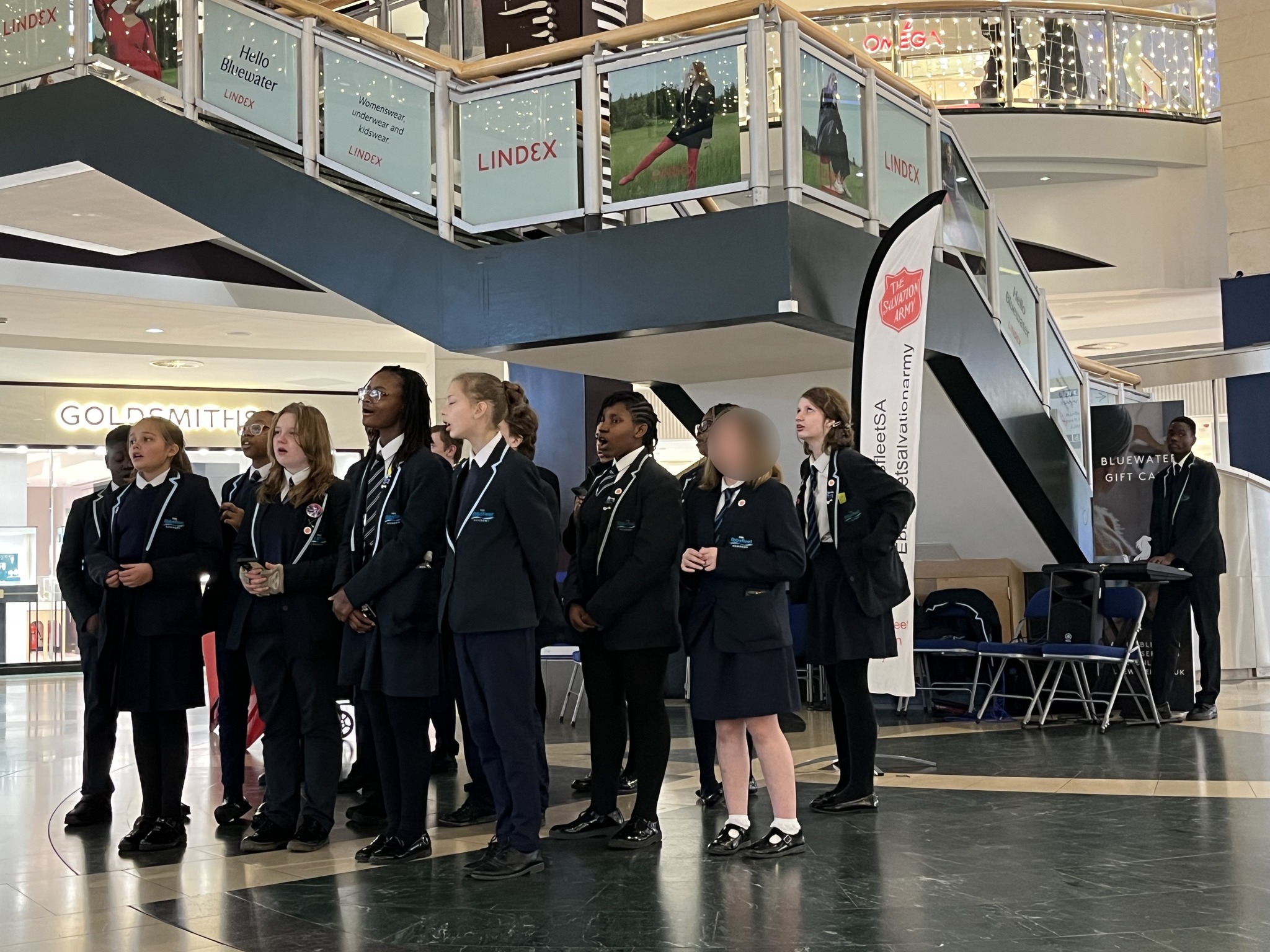 A group of students singing