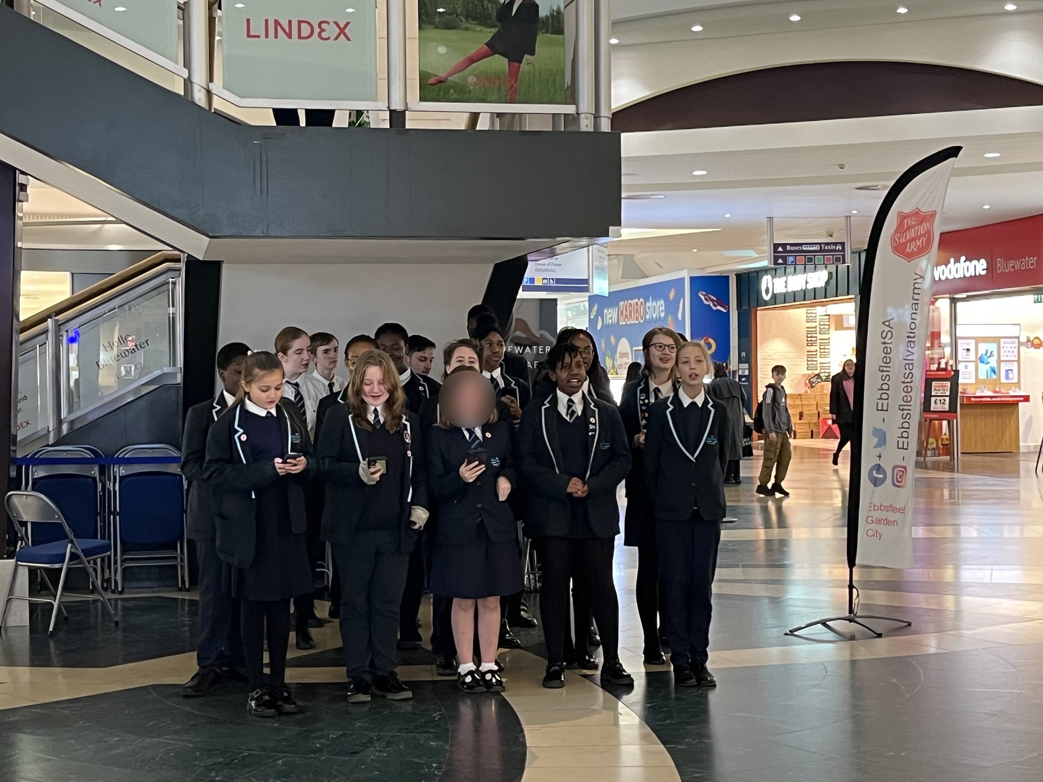 A group of students singing