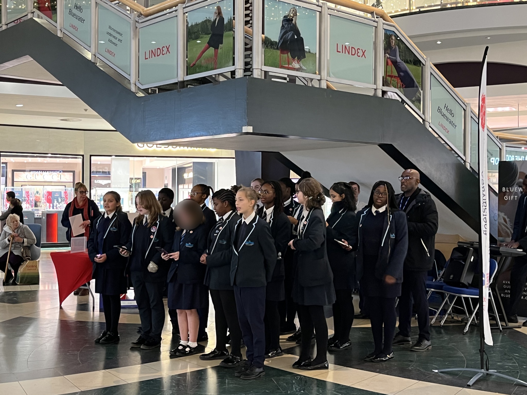 A group of students singing