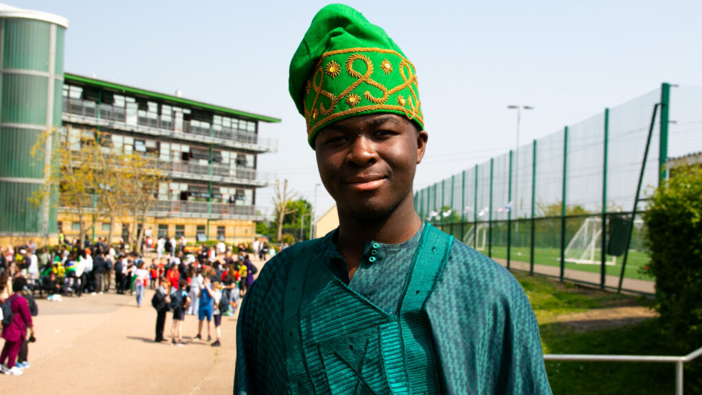 A student in their cultural dress