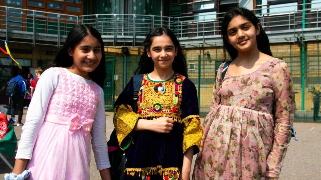 Students in their cultural dress