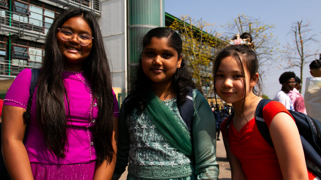 Students in their cultural dress