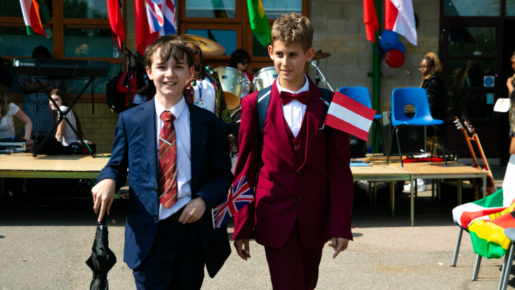 Students in their cultural dress